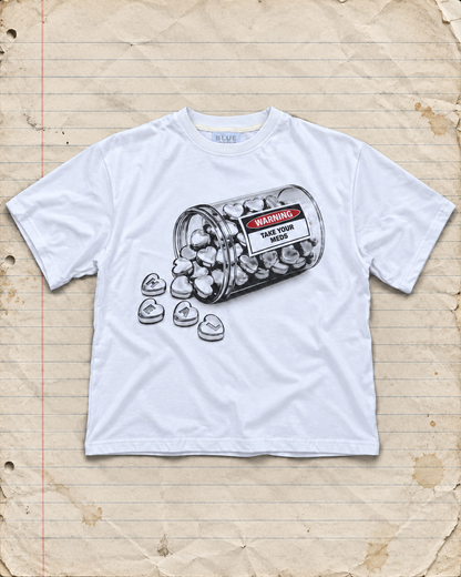 Take Your Meds Tee (White) — After Dark Collection