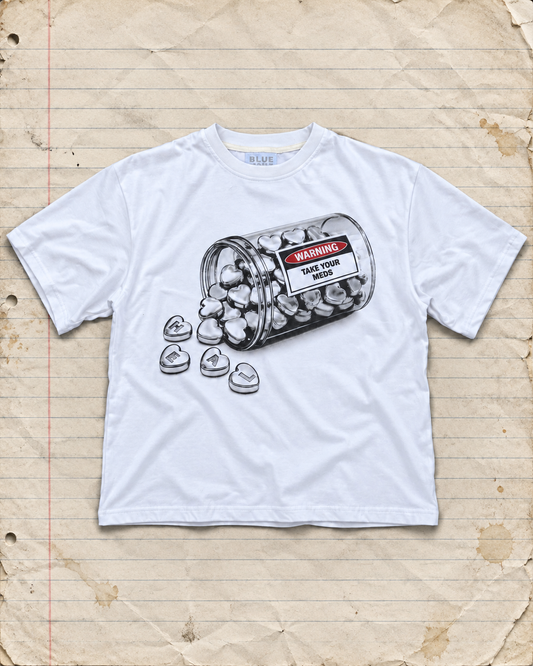 Take Your Meds Tee (White) — After Dark Collection