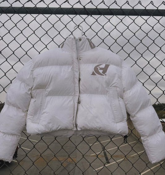 Cropped Women’s Puffer - White