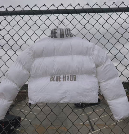 Cropped Women’s Puffer - White