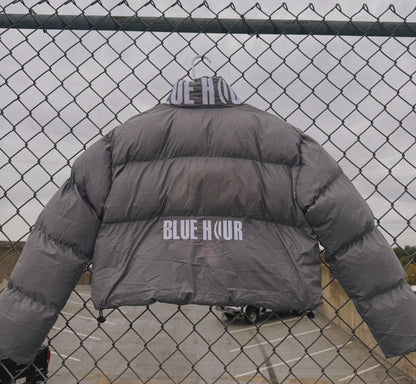 Cropped Women’s Puffer - Grey