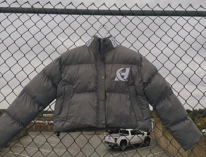 Cropped Women’s Puffer - Grey