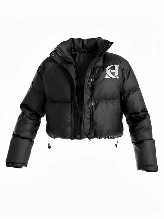 Women’s Cropped Puffer - Black