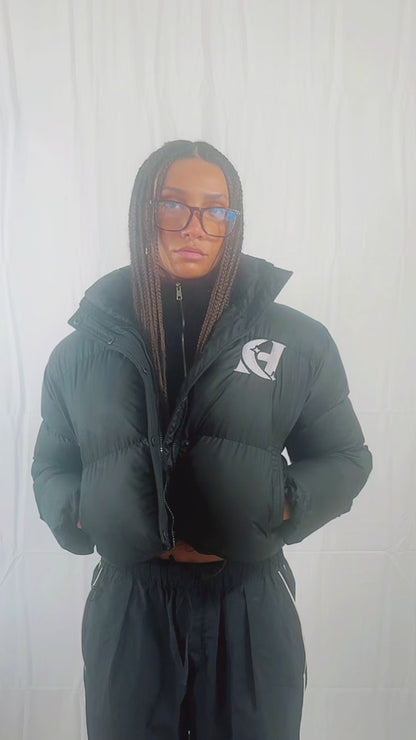 Women’s Cropped Puffer - Black